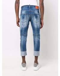 blaue Jeans mit Destroyed-Effekten von DSQUARED2