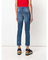 blaue Jeans mit Destroyed-Effekten von RED Valentino