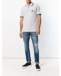 blaue Jeans mit Destroyed-Effekten von Frankie Morello