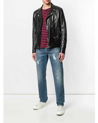 blaue Jeans mit Destroyed-Effekten von Saint Laurent