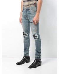 blaue Jeans mit Destroyed-Effekten von Amiri