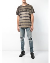 blaue Jeans mit Destroyed-Effekten von Amiri