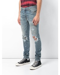 blaue Jeans mit Destroyed-Effekten von Amiri