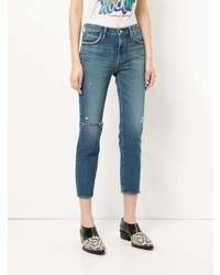 blaue Jeans mit Destroyed-Effekten von Hysteric Glamour