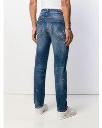 blaue Jeans mit Destroyed-Effekten von Dondup