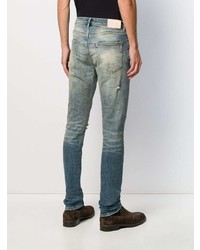 blaue Jeans mit Destroyed-Effekten von purple brand