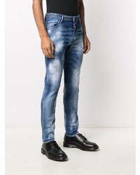 blaue Jeans mit Destroyed-Effekten von DSQUARED2