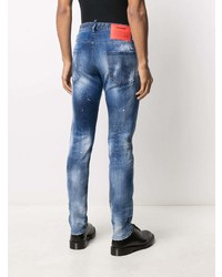 blaue Jeans mit Destroyed-Effekten von DSQUARED2