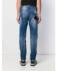 blaue Jeans mit Destroyed-Effekten von DSQUARED2