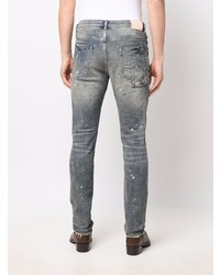 blaue Jeans mit Destroyed-Effekten von purple brand