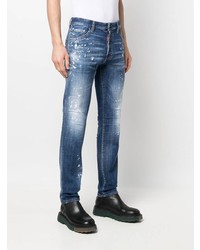 blaue Jeans mit Destroyed-Effekten von DSQUARED2