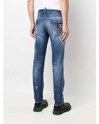 blaue Jeans mit Destroyed-Effekten von DSQUARED2