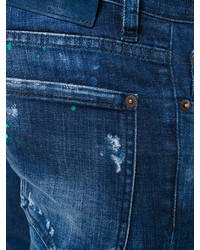 blaue Jeans mit Destroyed-Effekten von DSQUARED2