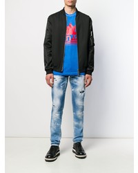 blaue Jeans mit Destroyed-Effekten von DSQUARED2