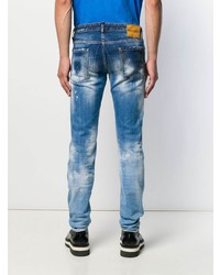 blaue Jeans mit Destroyed-Effekten von DSQUARED2