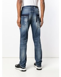 blaue Jeans mit Destroyed-Effekten von Philipp Plein