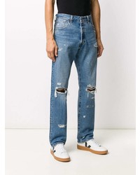 blaue Jeans mit Destroyed-Effekten von Levi's