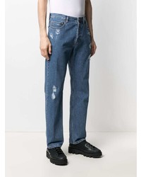 blaue Jeans mit Destroyed-Effekten von Trussardi