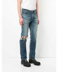 blaue Jeans mit Destroyed-Effekten von Hysteric Glamour