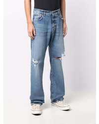 blaue Jeans mit Destroyed-Effekten von 424