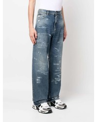 blaue Jeans mit Destroyed-Effekten von Dolce & Gabbana