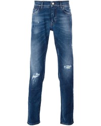 blaue Jeans mit Destroyed-Effekten von Dolce & Gabbana