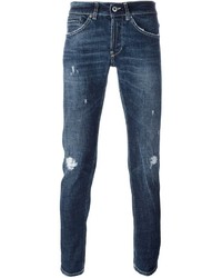 blaue Jeans mit Destroyed-Effekten von Dondup