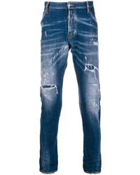 blaue Jeans mit Destroyed-Effekten von DSQUARED2