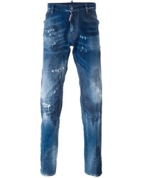 blaue Jeans mit Destroyed-Effekten von DSQUARED2