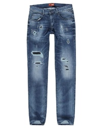 blaue Jeans mit Destroyed-Effekten von EMILIO ADANI