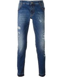 blaue Jeans mit Destroyed-Effekten von Ermanno Scervino