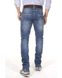 blaue Jeans mit Destroyed-Effekten von EX-PENT