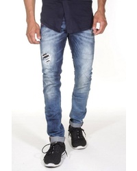blaue Jeans mit Destroyed-Effekten von EX-PENT
