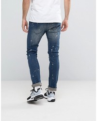 blaue Jeans mit Destroyed-Effekten von Reason