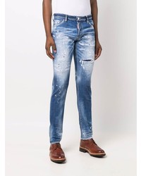 blaue Jeans mit Destroyed-Effekten von DSQUARED2