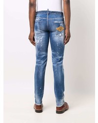 blaue Jeans mit Destroyed-Effekten von DSQUARED2