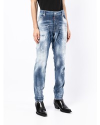 blaue Jeans mit Destroyed-Effekten von DSQUARED2