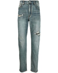 blaue Jeans mit Destroyed-Effekten von FIVE CM