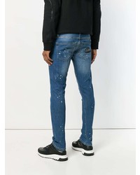 blaue Jeans mit Destroyed-Effekten von Philipp Plein