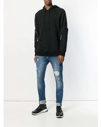 blaue Jeans mit Destroyed-Effekten von Philipp Plein