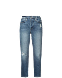 blaue Jeans mit Destroyed-Effekten von Frame Denim