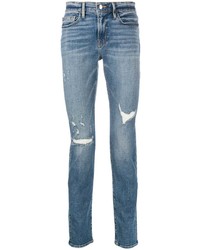 blaue Jeans mit Destroyed-Effekten von Frame