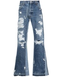 blaue Jeans mit Destroyed-Effekten von GALLERY DEPT.
