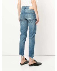 blaue Jeans mit Destroyed-Effekten von Moussy Vintage