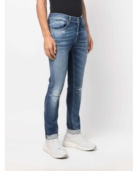 blaue Jeans mit Destroyed-Effekten von Dondup