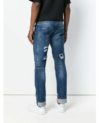 blaue Jeans mit Destroyed-Effekten von Philipp Plein