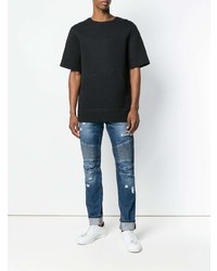 blaue Jeans mit Destroyed-Effekten von Philipp Plein