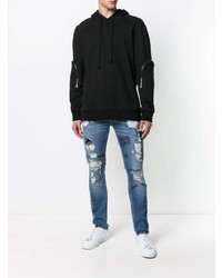 blaue Jeans mit Destroyed-Effekten von Philipp Plein