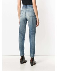 blaue Jeans mit Destroyed-Effekten von Saint Laurent