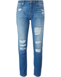 blaue Jeans mit Destroyed-Effekten von Hudson